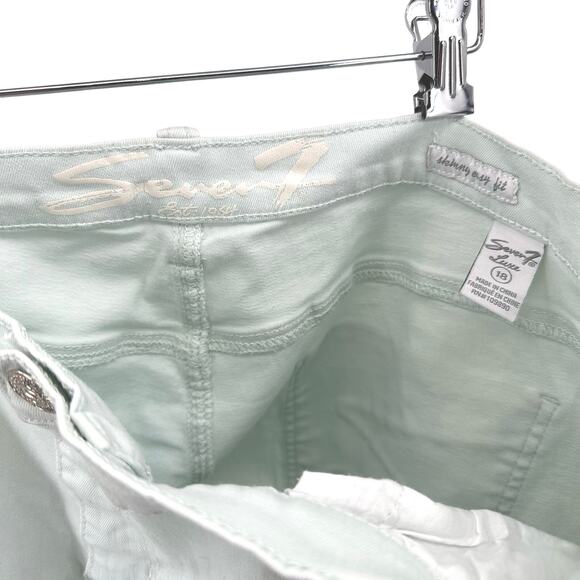 Seven7 Seafoam Green Skinny Easy Fit Jean Womens Plus 18 Mid Rise Stretch Denim - Picture 7 of 8